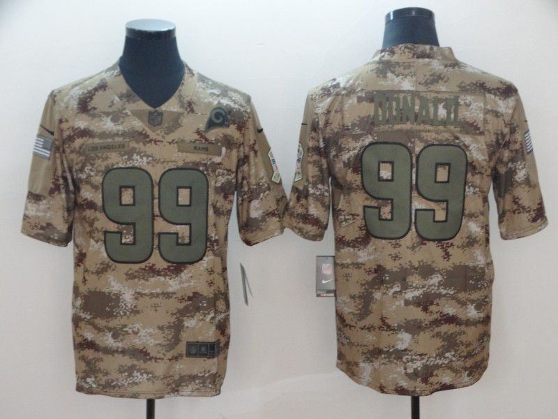 Men Los Angeles Rams #99 Donald Nike Camo Salute to Service Limited NFL Jersey